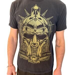 Venum Gladiator Mens Tee Size Small Black Gold Universal Fight Wear Short Sleeve